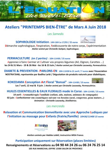 Affiche ateliers printemps 2018