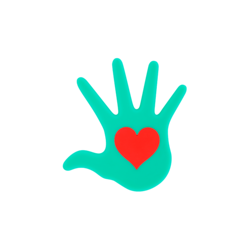 main verte coeur